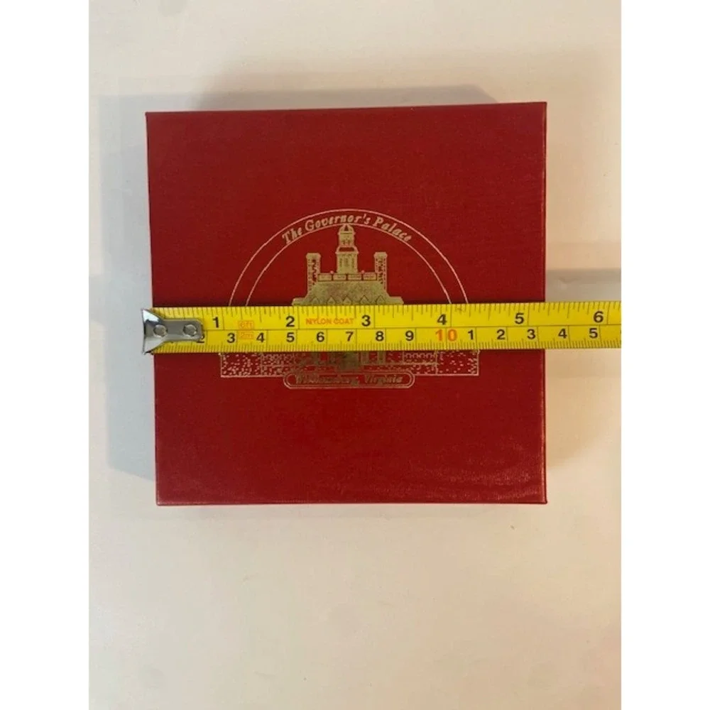 Williamsburg Virginia Governor's Palace Brass Christmas Ornament in Box Gold